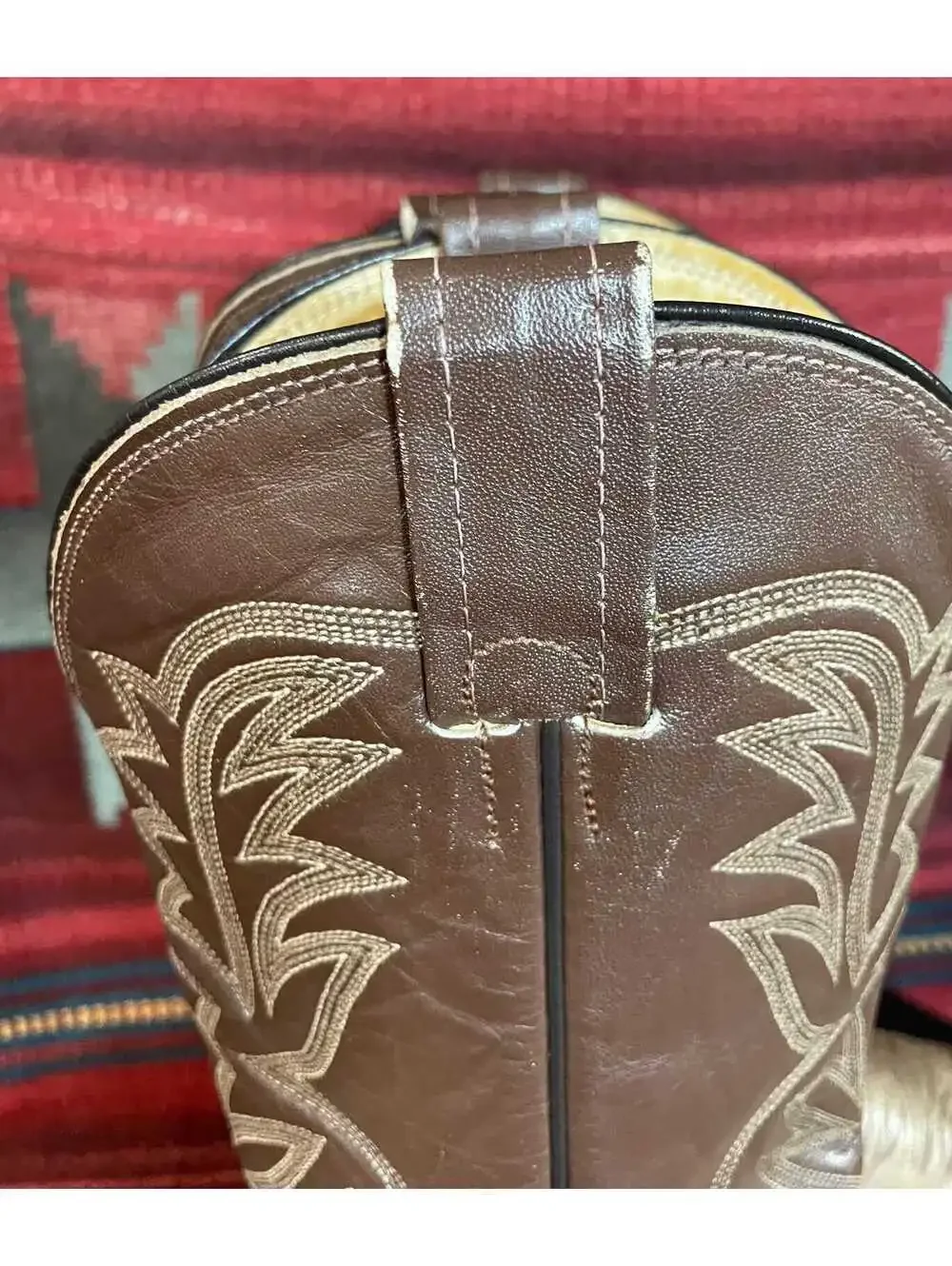 Men's Vintage Made in USA Nocona 2-tone Leather Cowboy Western Boots sz 9.5